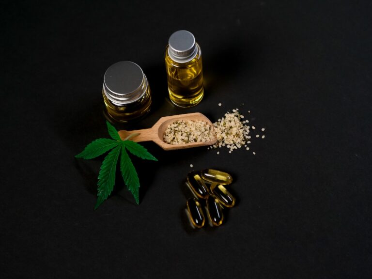huile de CBD dorée