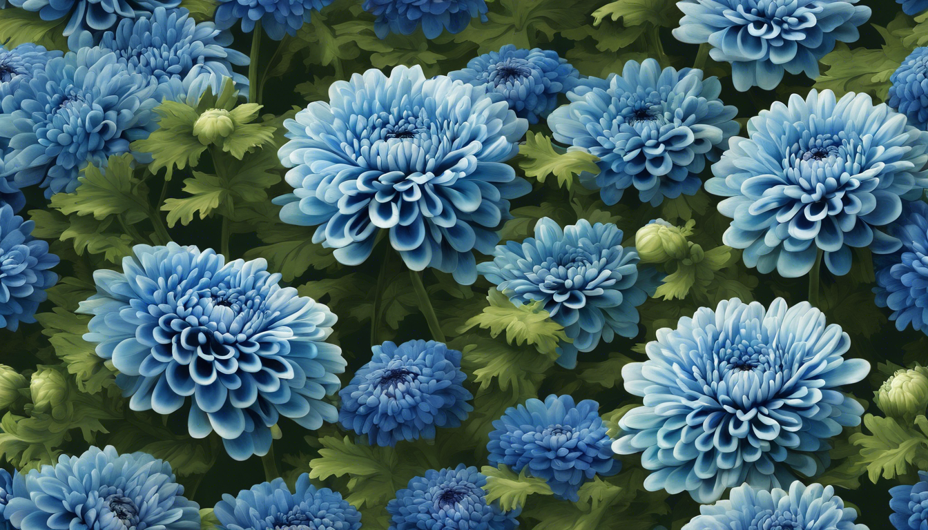 découvrez notre guide complet sur les chrysanthèmes bleu : conseils d'entretien, astuces de culture et secrets pour les faire fleurir toute l'année. transformez votre jardin avec cette magnifique plante aux teintes éclatantes !