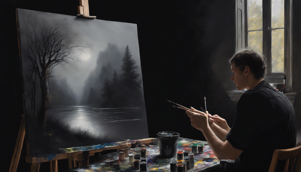 découvrez l'univers fascinant de la noire absolue en peinture, une teinte mystérieuse qui transcende les formes et les émotions. explorez ses origines, son utilisation par les grands maîtres et son impact sur l'art moderne. laissez-vous envoûter par la profondeur et la richesse de cette couleur emblématique.